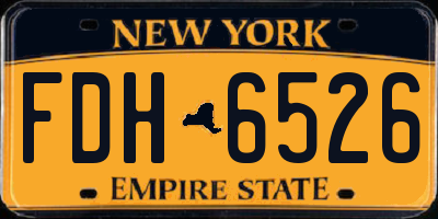 NY license plate FDH6526
