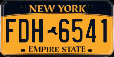 NY license plate FDH6541