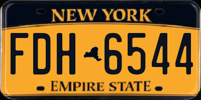 NY license plate FDH6544