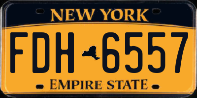 NY license plate FDH6557