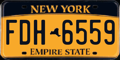 NY license plate FDH6559