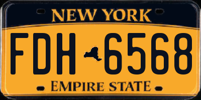 NY license plate FDH6568