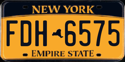 NY license plate FDH6575