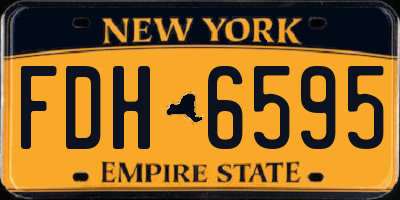 NY license plate FDH6595