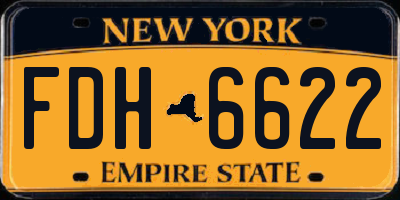NY license plate FDH6622