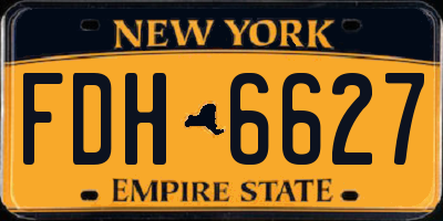 NY license plate FDH6627