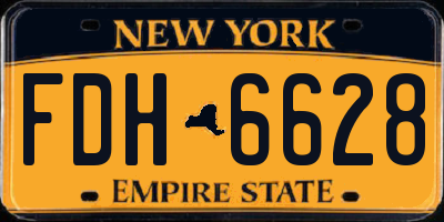 NY license plate FDH6628