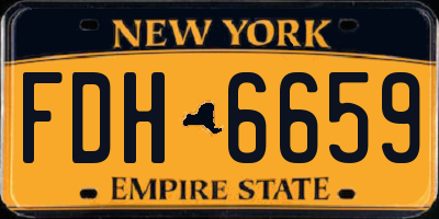 NY license plate FDH6659