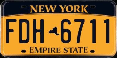 NY license plate FDH6711