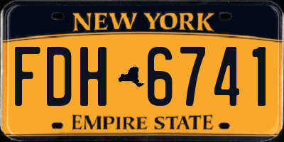 NY license plate FDH6741