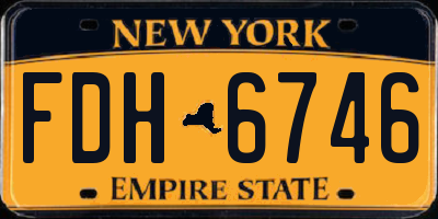 NY license plate FDH6746
