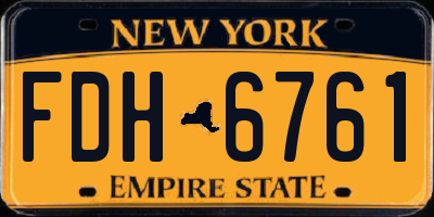 NY license plate FDH6761