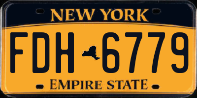 NY license plate FDH6779