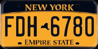 NY license plate FDH6780