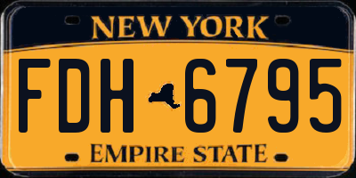 NY license plate FDH6795