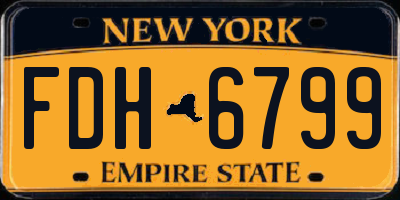 NY license plate FDH6799