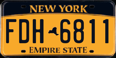 NY license plate FDH6811