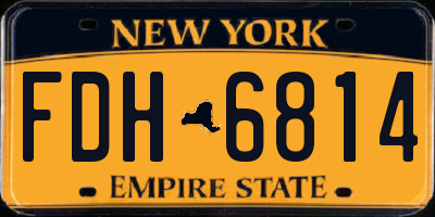 NY license plate FDH6814