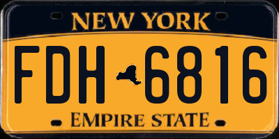 NY license plate FDH6816