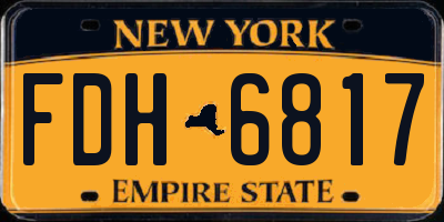 NY license plate FDH6817
