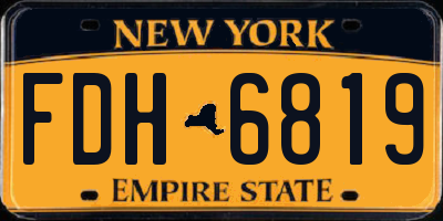 NY license plate FDH6819