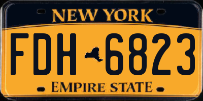 NY license plate FDH6823