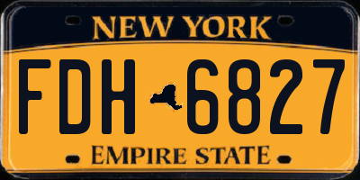NY license plate FDH6827