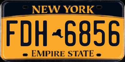 NY license plate FDH6856