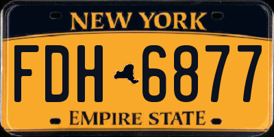 NY license plate FDH6877