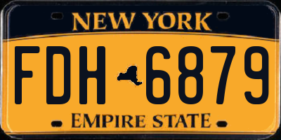NY license plate FDH6879