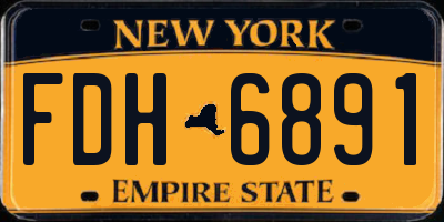 NY license plate FDH6891