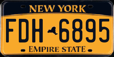 NY license plate FDH6895