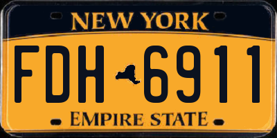NY license plate FDH6911