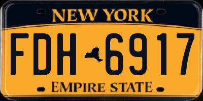 NY license plate FDH6917
