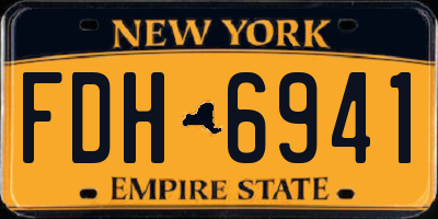 NY license plate FDH6941