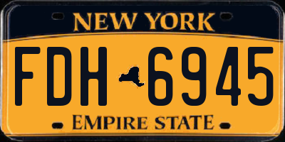 NY license plate FDH6945