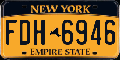 NY license plate FDH6946