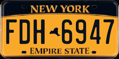 NY license plate FDH6947