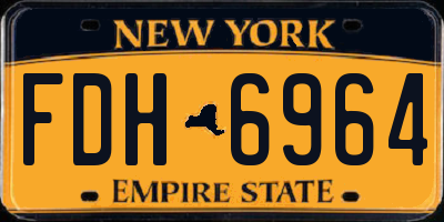 NY license plate FDH6964