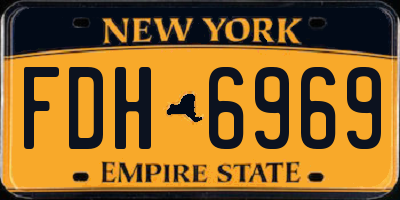 NY license plate FDH6969