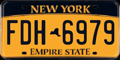 NY license plate FDH6979