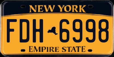 NY license plate FDH6998