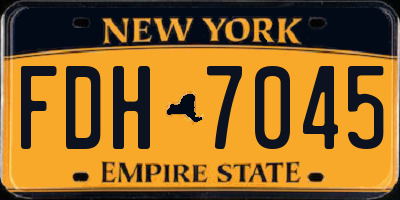 NY license plate FDH7045