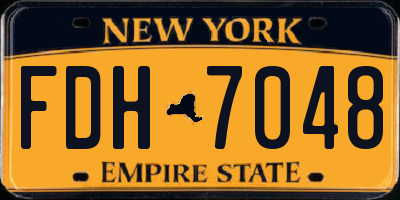 NY license plate FDH7048