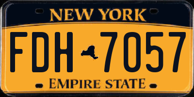 NY license plate FDH7057