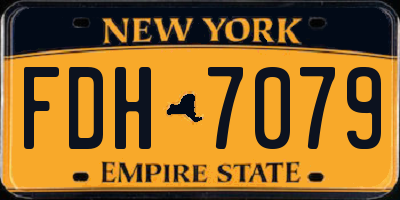 NY license plate FDH7079