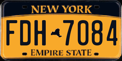 NY license plate FDH7084