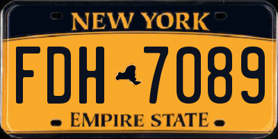 NY license plate FDH7089