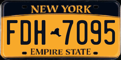 NY license plate FDH7095