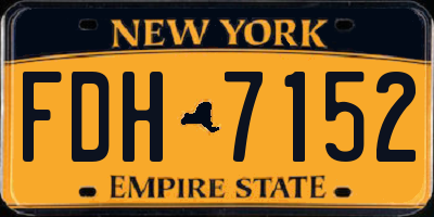 NY license plate FDH7152